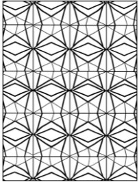 Modern Quilt Coloring Book sample page: diamond star pattern